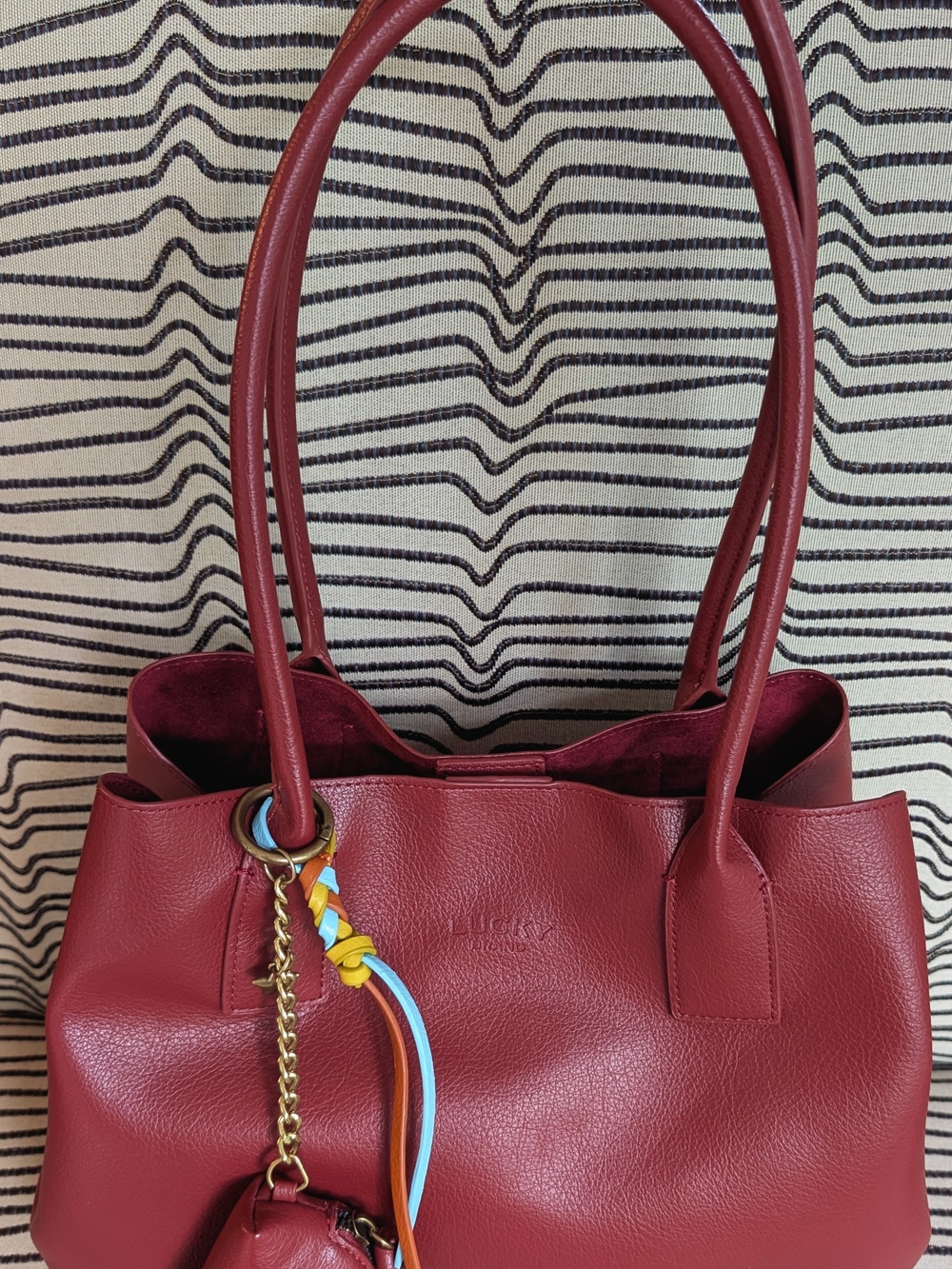 Lux Women’s Red Leather Tote Bag
